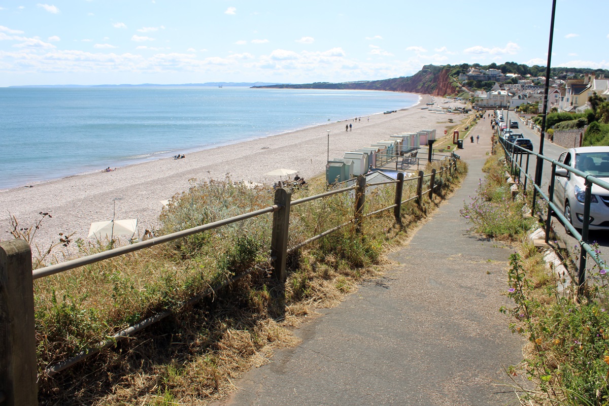Looking west
