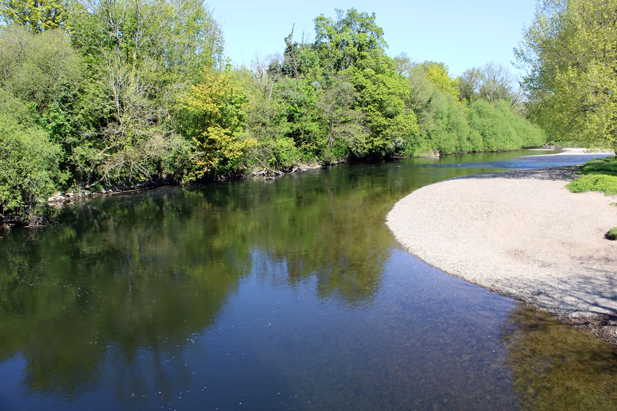 From the bridge looking upstream